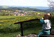 Blick vom nordwestlichen Waldrand auf Cunnersdorf