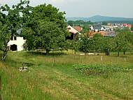 Blick ber Cunnersdorf zum Wilisch